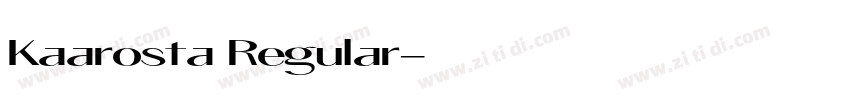 Kaarosta Regular字体转换